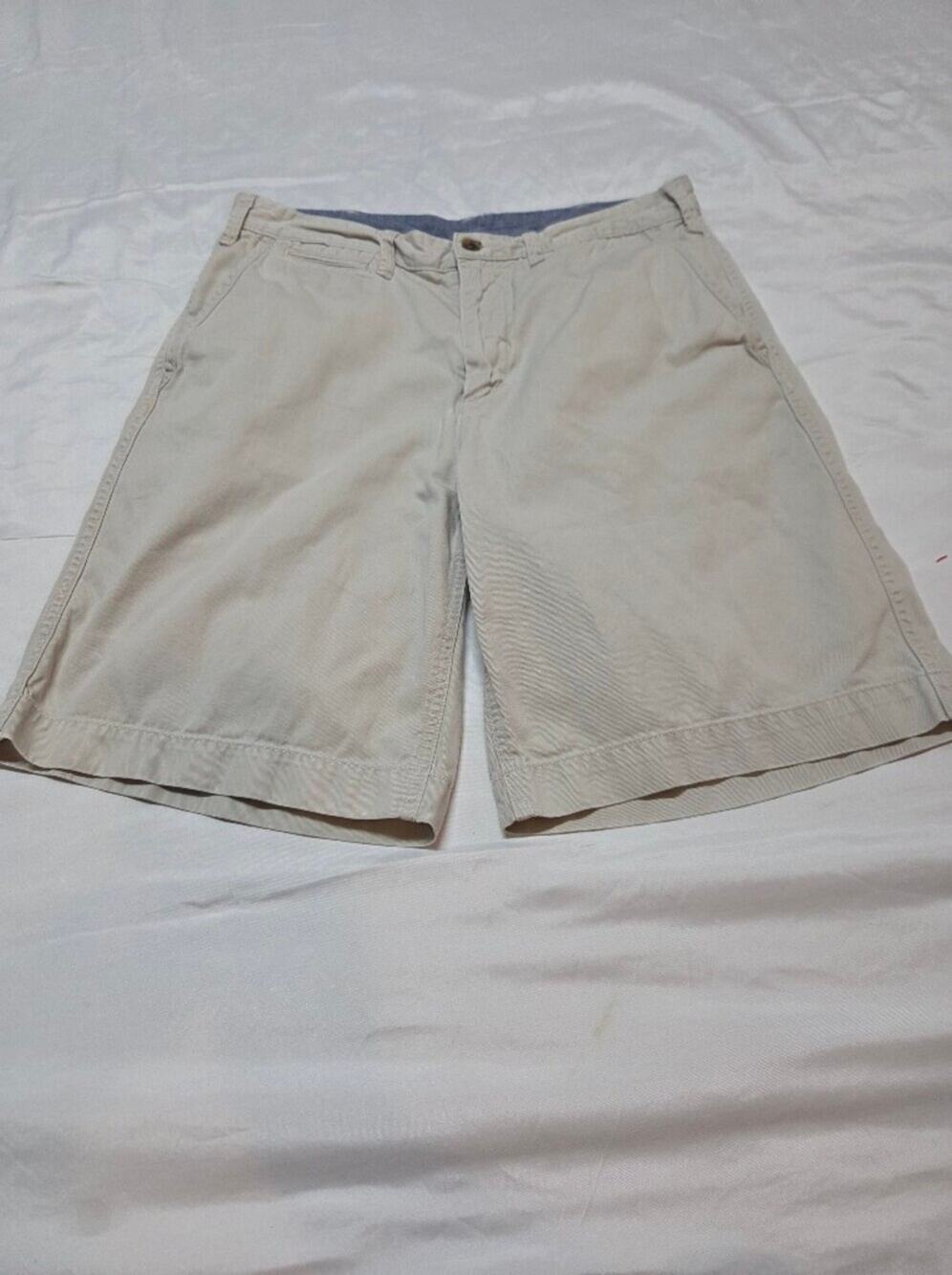 Polo by Ralph Lauren Light Beige Cotton Flat Front Shorts